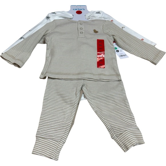 NEW Lot of (2) Carter's Clothing Gift Sets Dinosaurs Farm Animals 3-9mo - Picture 4 of 7